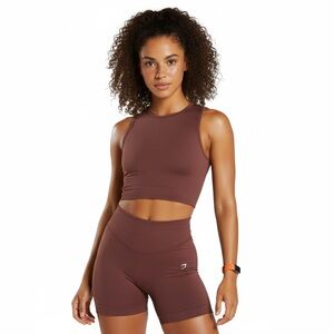 Gymshark Sweat Seamless Midi Tank Women’s‎ M Baked Maroon